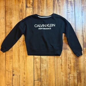 Calvin Klein Black Performance Sweatshirt size 11 to 14 Large crewneck cotton